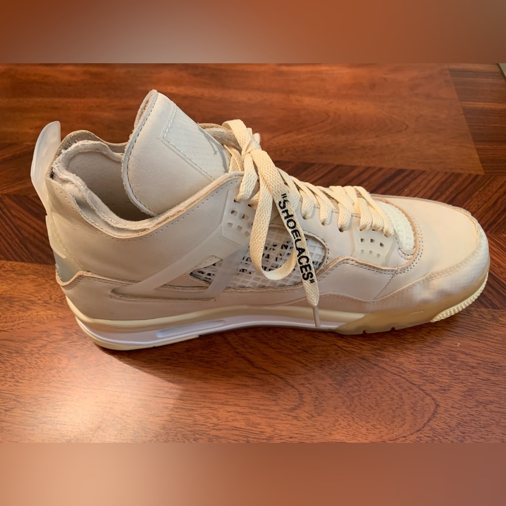 Nike Air Jordan 4 Off White Sail 2020 
CV9388-100 Size Unisex W10.5/M9 Preowned - Picture 14 of 16